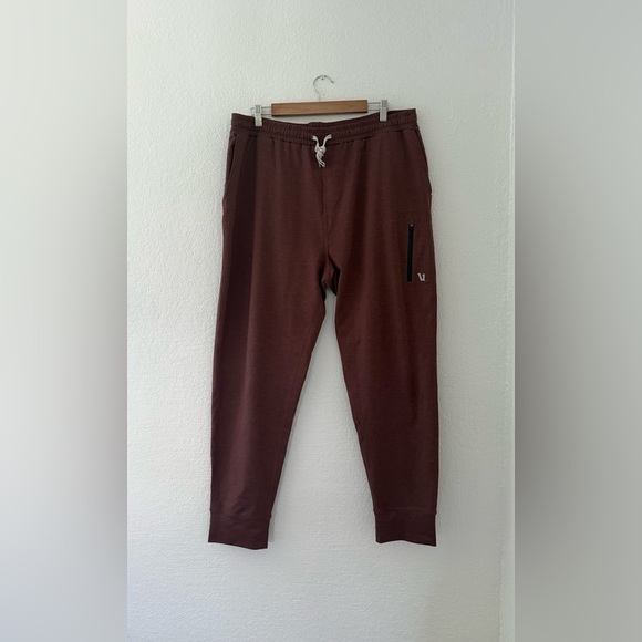Vuori Sunday Performance Jogger Pants Mens XXL Oxblood Maroon Tapered - Picture 8 of 11